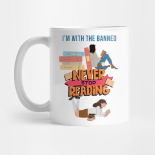 I'm with the banned Sweatshirt, Books, Teacher Librarian Mug